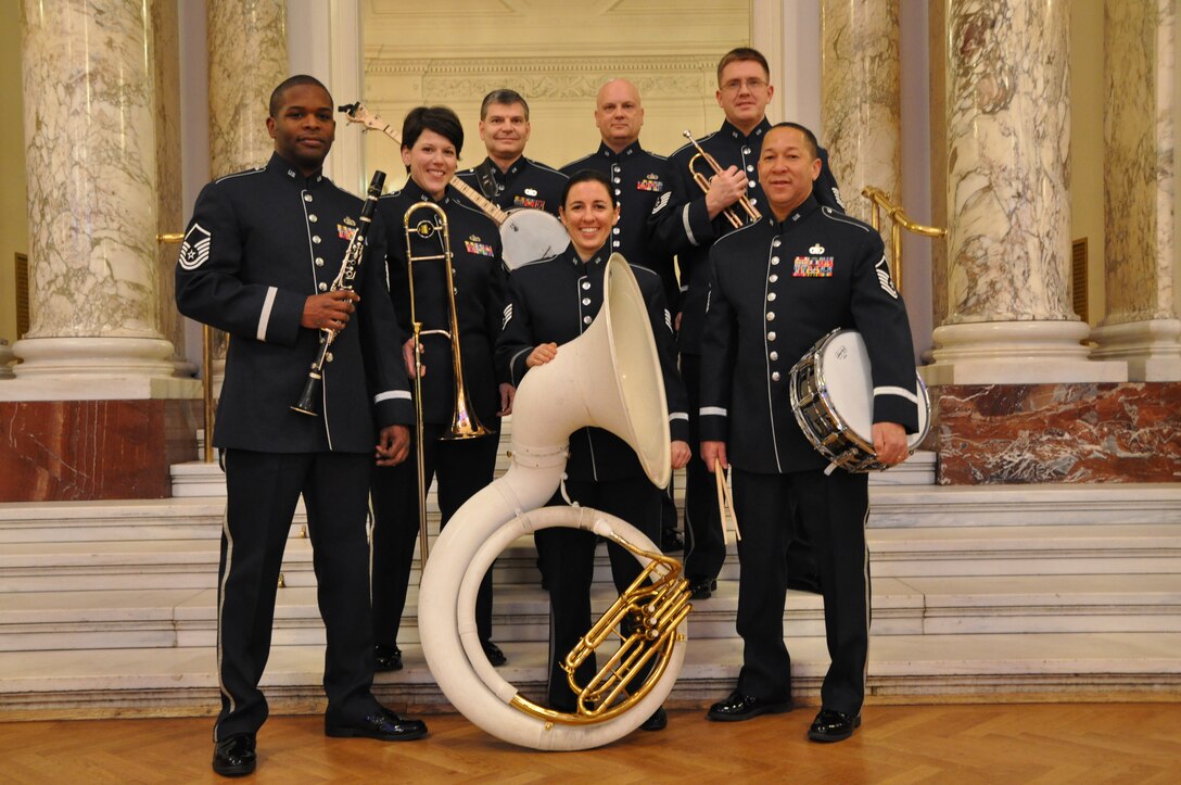 Wings of Dixie pose for a photo in the main ballroom