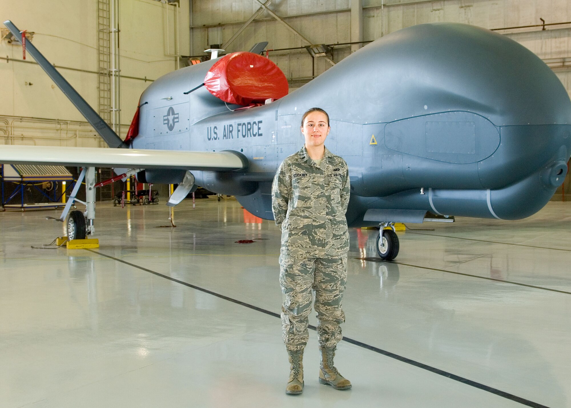 1st Lt. Heather Stickney, Lead Global Hawk Flying Qualities Engineer, Global Vigilance Combined Test Force, has been selected as Team Edwards Warrior of the Week for Feb. 3. (U.S. Air Force Photo by Edward Cannon) 