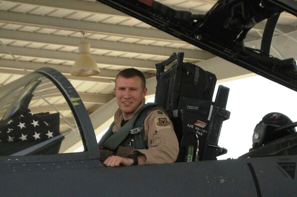 Capt. Derek Anderson earned the title of 4th Fighter Wing 2011 Company Grade Officer of the Year during a ceremony at Seymour Johnson Air Force Base, N.C., Jan. 28, 2012. Anderson works at the 334th Fighter Squadron. (Courtesy photo)