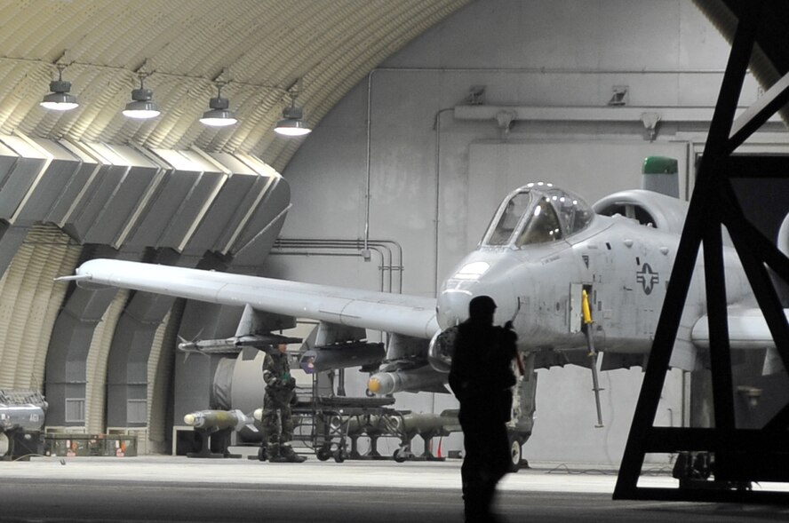 An A-10 Thunderbolt II from the 51st Fighter Wing is ready to taxi onto the flight line to start the flying mission as a part of exercise Beverly Bulldog 12-01 Jan. 31,2012. The exercise is a peninsula-wide operational readiness exercise held to train U.S. forces throughout South Korea. (U.S. Air Force photo/Staff Sgt. Craig R. Cisek)