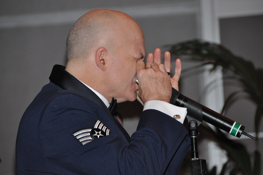 SSGT Darran Keenom inspiring improvisation on Harmonica on a famous American tune, and one of the audiences favorite "Route 66"