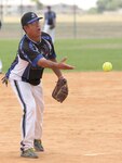 Warhawks pitcher Dan Miller was named Commander’s Cup tournament MVP Sunday. (U.S. Air Force photo/Robbin Cresswell)