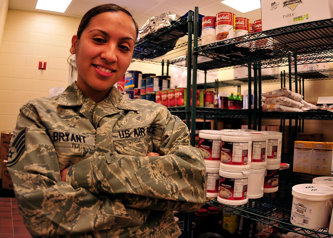 Staff Sgt. Maria Bryant, 919th Force Support Squadron, was this year’s winner of the Hennessy Travelers' Association Award of Excellence for Duke Field.  Evaluators select one military member from the inspected unit who exemplifies the highest standards of professionalism, attitude, and culinary skills for the award of excellence.  (U.S. Air Force photo/Tech. Sgt. Cheryl Foster)