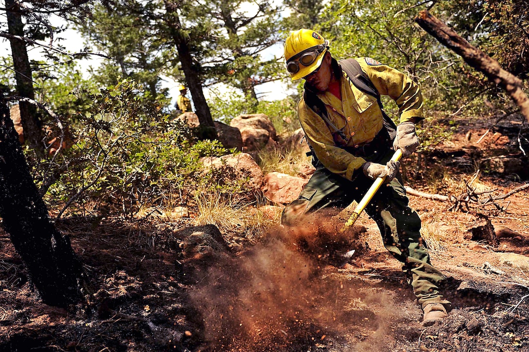 Lupe Covarrubias A Firefighter From The Hot Shots A Specialized Team Of Firefighters From 