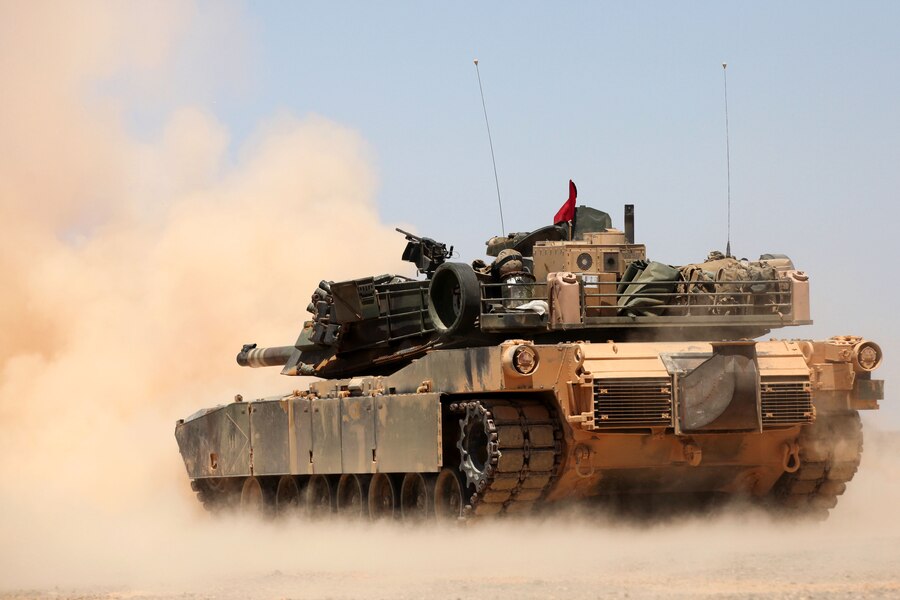An M1A1 Abrams tank with Tank Platoon, Weapons Company, Battalion Landing Team 1st Battalion, 2nd Marine Regiment, 24th Marine Expeditionary Unit, fires on a target to gain its battle-sight-zero here, May 7, 2012, during bilateral tank training with the Royal Jordanian Army as part of Exercise Eager Lion 12. More than 1,000 Marines and sailors from the 24th MEU are scheduled to participate in various events throughout Jordan to maximize multilateral training opportunities and continue to build relationships with partners throughout the region. Eager Lion 12 is the second major exercise for the 24th MEU and Iwo Jima Amphibious Ready Group after deploying in March to serve as a forward-deployed crisis-response force.