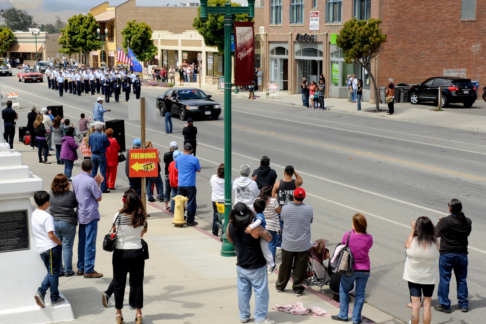 VANDENBERG AIR FORCE BASE, Calif. -- Citizens of the city of Guadalupe watch the Celebrate Heroes Parade Saturday, June 30, 2012. The parade was a recognition of active and veteran members of the military and the city of Guadalupe intends to continue that recognition annually. (U.S. Air Force photo/Staff Sgt. Levi Riendeau)
