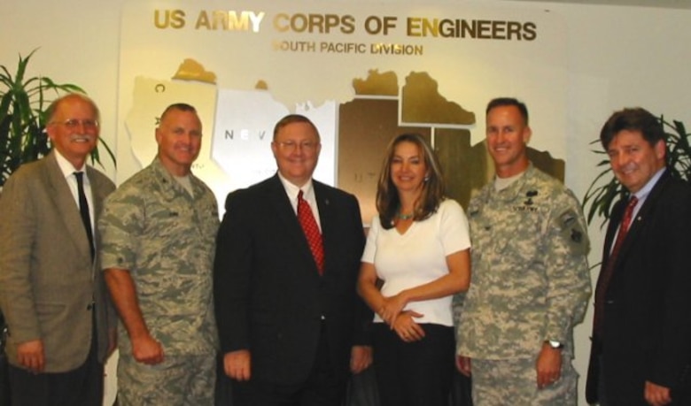 The U.S. Army Corps of Engineers South Pacific Division team welcomed AFCEE Director Terry Edwards and Deputy Director Col. Chris Funk on their first official visit to the region.