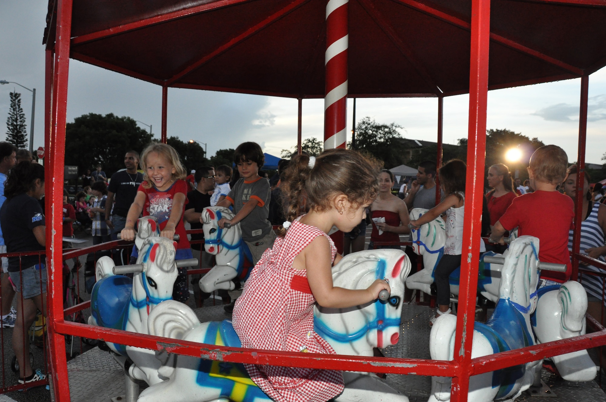 Hundreds of base personnel and their friends and families came to Homestead Air Reserve Base 4th of July celebration to enjoy the free event of music, food, rides and fireworks. (U.S. Air Force photo/Senior Airman Jacob Jimenez)