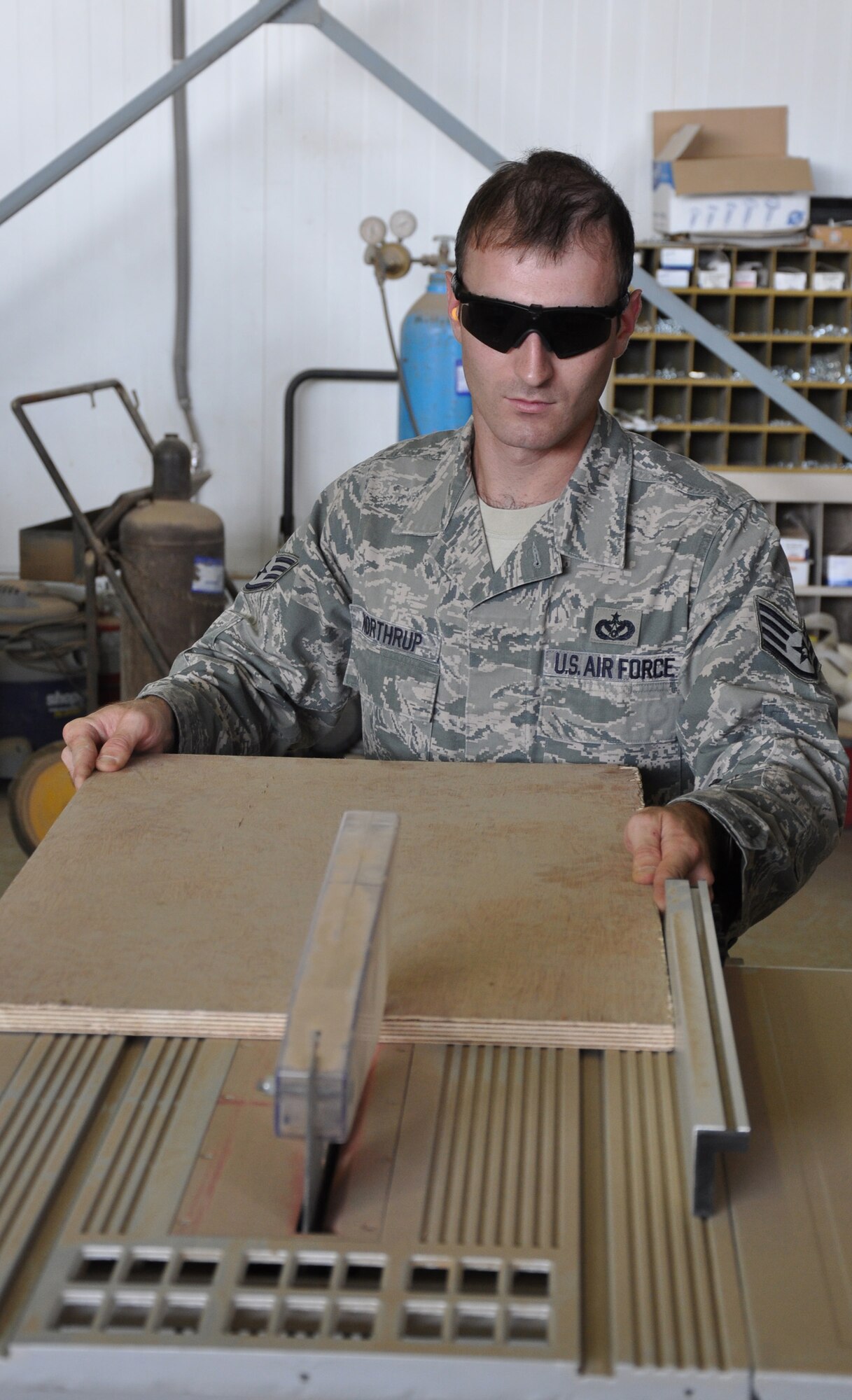 SOUTHWEST ASIA - Staff Sgt. Paul Northrup is the 387th Air Expeditionary Group Rock Solid Warrior. Northrup is a structural craftsman with the 387th Expeditionary Support Squadron.