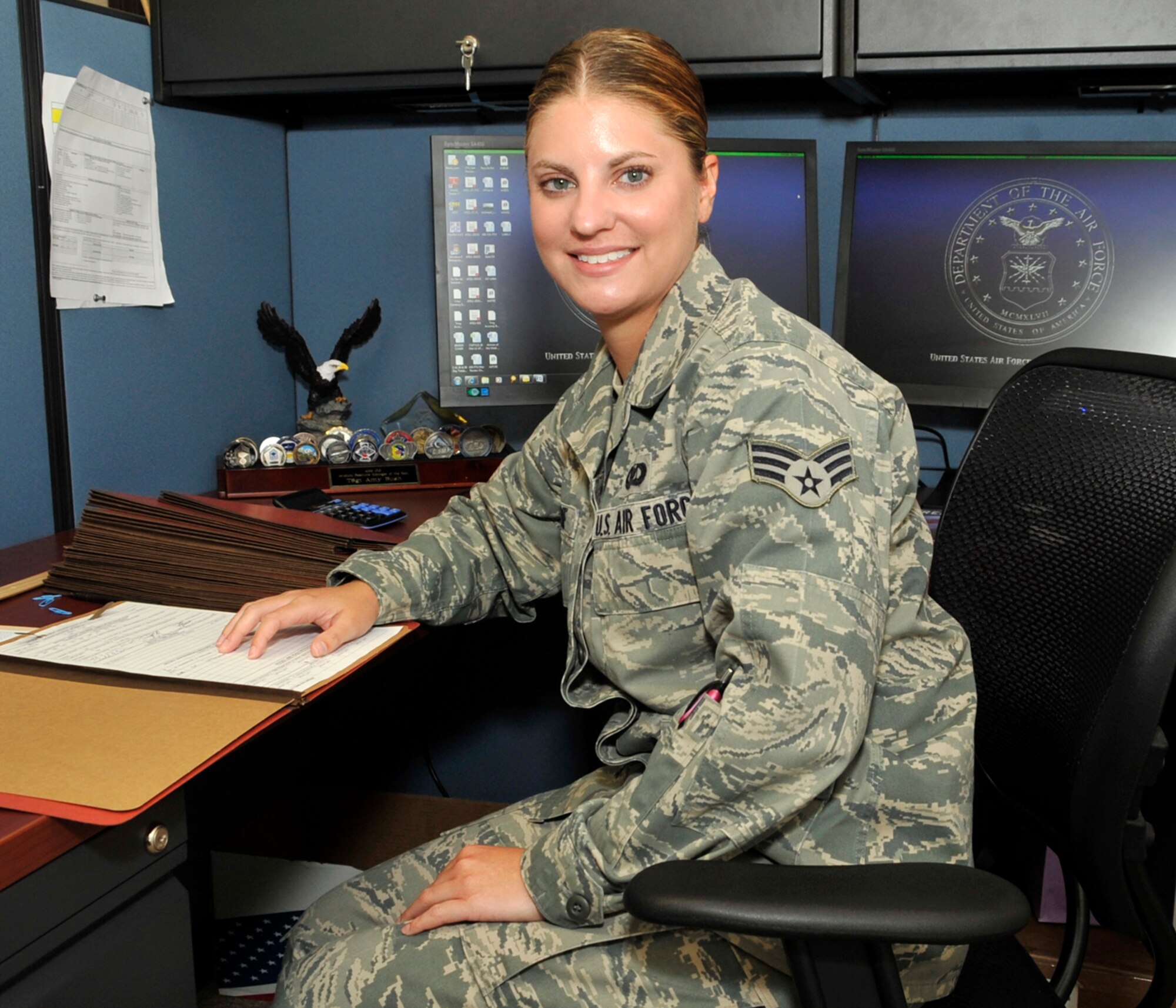 Senior Airman Laura A. Berrie, Airman of the Week July 13, 2012 (U.S. Air Force photo by Tech. Sgt. Chuck Walker)