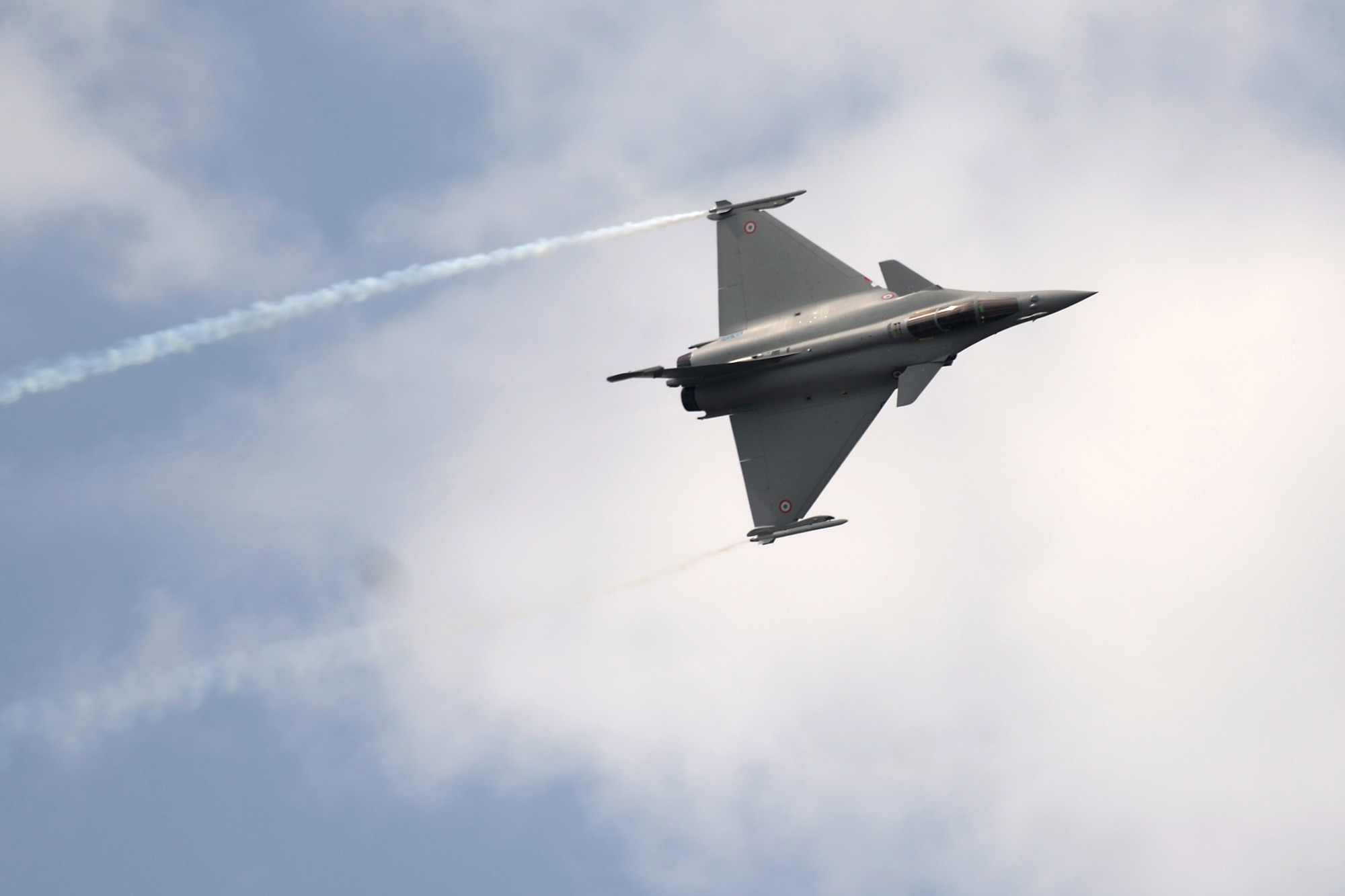 RAF FAIRFORD, United Kingdom - A RAF Eurofighter Typhoon performs during the Royal International Air Tattoo here July 8. More than 130,000 people attended the tattoo. (U.S. Air Force photo by Master Sgt. John Barton)