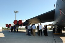 MINOT AIR FORCE BASE, N.D. – Members of the North Dakota Petroleum Council toured Minot Air Force Base on June 29 to get better acquainted with the base's wings, as well as to strengthen ties with the military community. About 30 members of the council visited the base for an orientation about each wing's mission. The Minot AFB missile field shares the area with the Bakken oil development and also agriculture. Kari Cutting, vice president of the N.D. Petroleum Council, the group visiting the base, included members of the council's board of directors, the Regulatory Committee and the Communications Committee. (U.S. Air Force photo/Airman 1st Class Kristoffer Kaubisch)