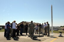MINOT AIR FORCE BASE, N.D. – Members of the North Dakota Petroleum Council toured Minot Air Force Base on June 29 to get better acquainted with the base's wings, as well as to strengthen ties with the military community. About 30 members of the council visited the base for an orientation about each wing's mission. The Minot AFB missile field shares the area with the Bakken oil development and also agriculture. Kari Cutting, vice president of the N.D. Petroleum Council, the group visiting the base, included members of the council's board of directors, the Regulatory Committee and the Communications Committee.  (U.S. Air Force photo/Airman 1st Class Kristoffer Kaubisch)