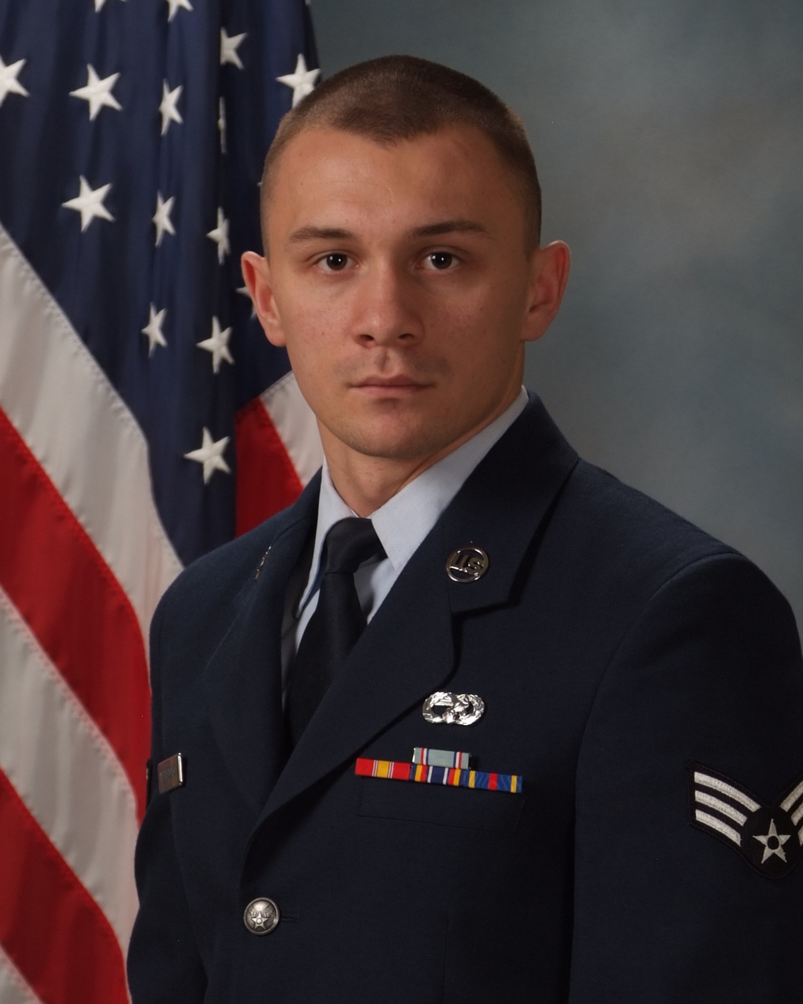 Senior Airman Muhamed Mehmedovic was saved from starvation by the U.S. Air Force when they air dropped food from C-130 Hercules aircraft in Bosnia from 1992 to 1995. Mehmedovic, a 19th Logistic Readiness Squadron air transportation journeyman, now pays homage to the country he said saved his family's life. (Courtesy photo)