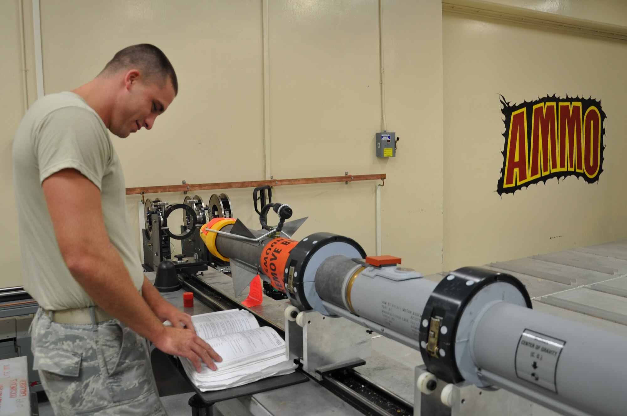 Senior Airman Kyle Larson, 325th Maintenance Squadron munitions systems journeyman, recently earned the 2011 AIM-9X "Cutting Edge" Air Force award. (U.S. Air Force photo by Senior Airman Rachelle Elsea)