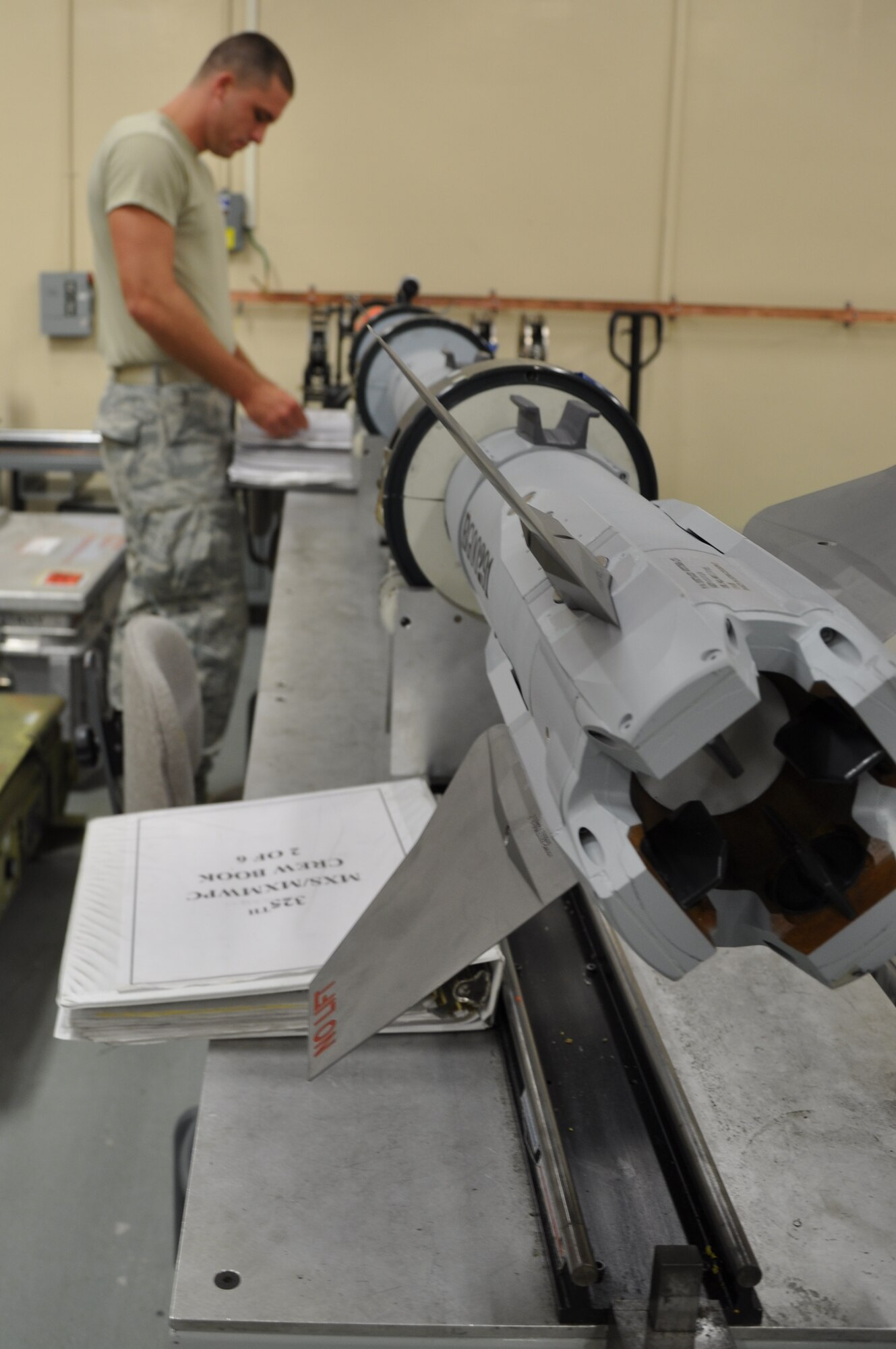 Senior Airman Kyle Larson, 325th Maintenance Squadron munitions systems journeyman, recently earned the 2011 AIM-9X "Cutting Edge" Air Force award. (U.S. Air Force photo by Senior Airman Rachelle Elsea)
