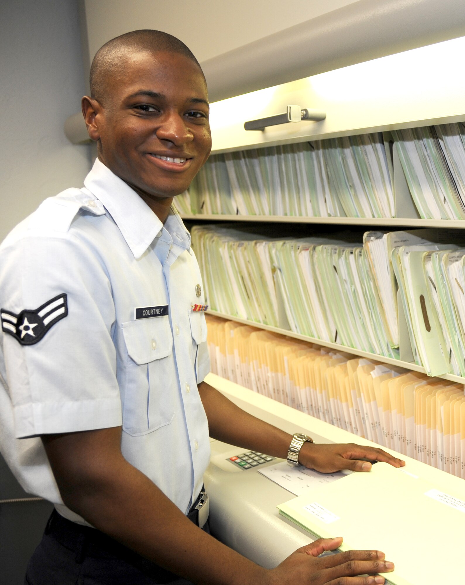 Airman 1st Class Devin Courtney, an aviation resource manager with the 71st Operations Support Squadron, is one of two Ghost Riders selected for promotion to Senior Airman below-the-zone at Vance Air Force Base, Okla. (U.S. Air Force photo/ Airman 1st Class Frank Casciotta)