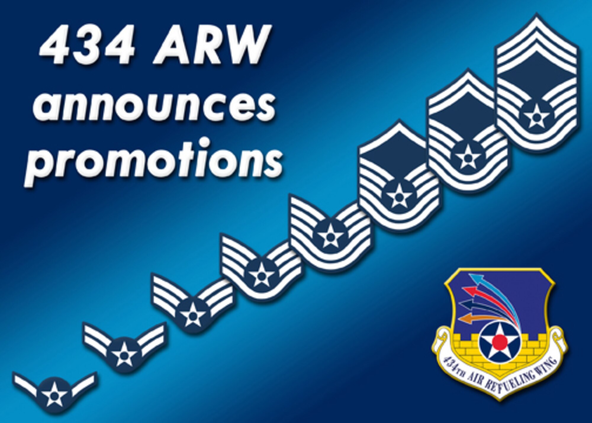 GRISSOM AIR RESERVE BASE, Ind., -- Officials at Grissom ARB recently released the names of those enlisted personnel selected for promotion.  (U.S. Air Force graphic)