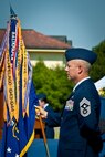 The 42nd Air Base Wing change of command ceremony was held at Air Park on Maxwell Air Force Base, Ala. on June 28. Lieutenant General David Fadok, Air University commander and president presided over the ceremony, where former 42nd ABW commander Col. Brian Killough reliquinshed command to Col. Trent Edwards (U.S Air Force photo by Donna L. Burnett)