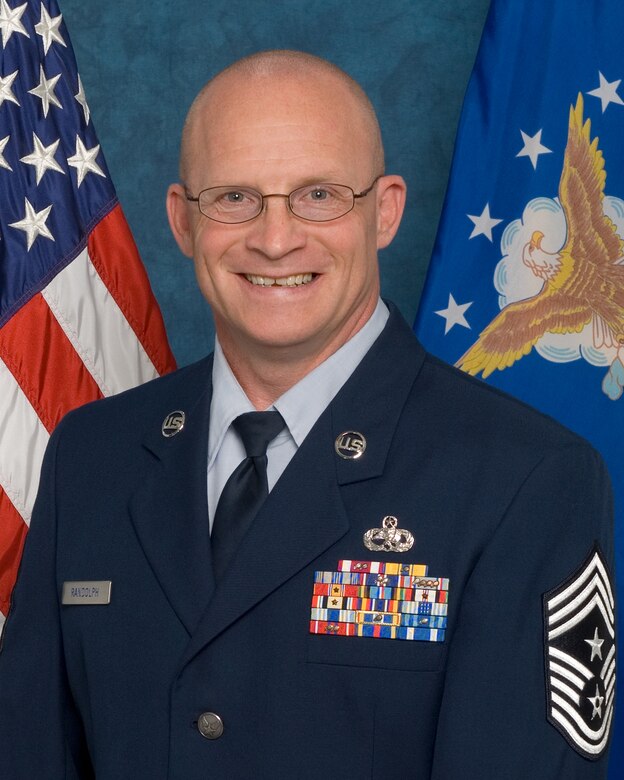 Chief Master Sgt. Brian D. Randolph, 412th Test Wing command chief, Edwards Air Force Base, Calif.