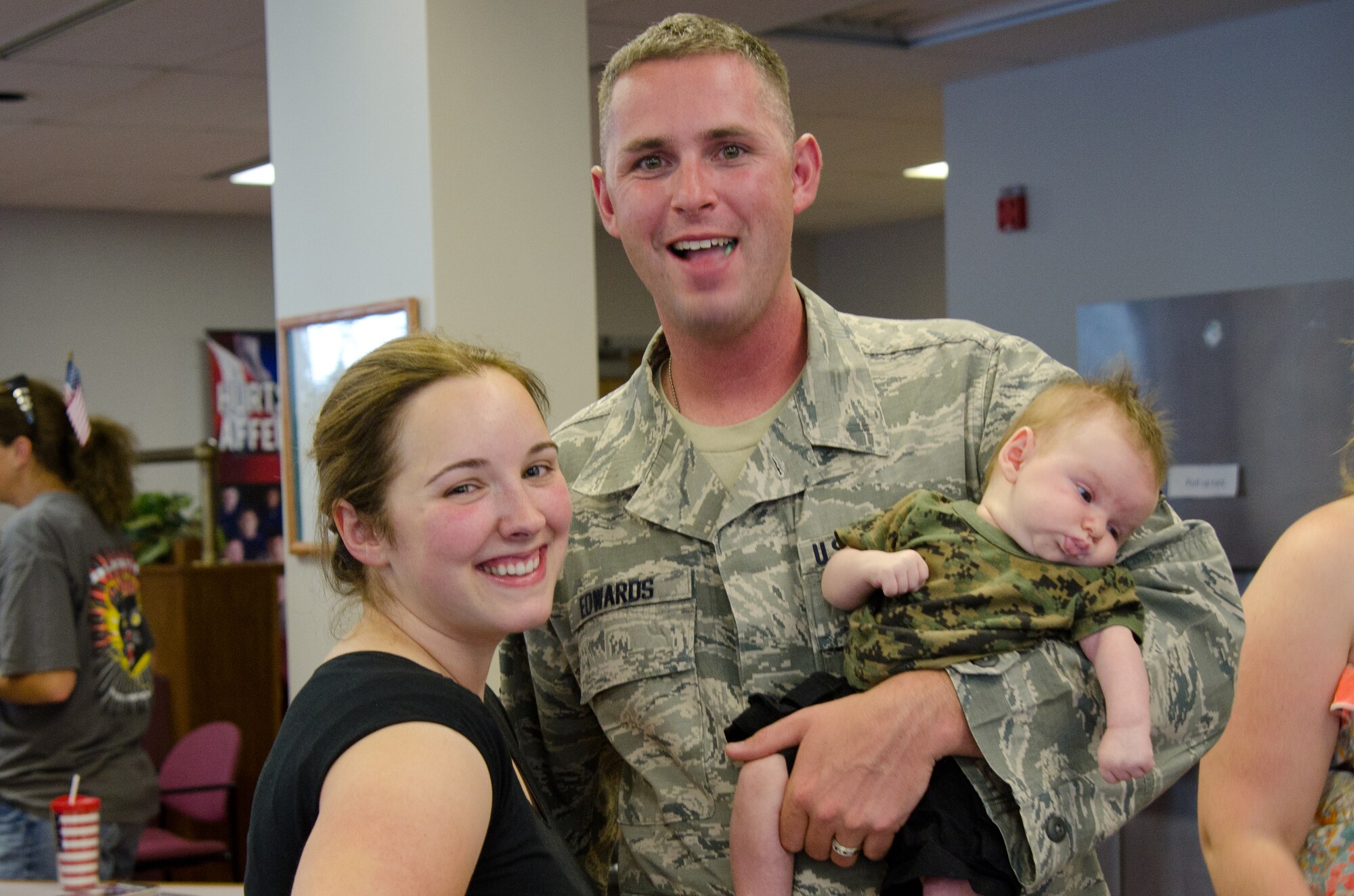 Members of the 139th Civil Engineering Squadron return home from Guantanamo to the 139th Airlift Wing, St. Joseph, Mo., Thursday July 12, 2012. (Air National Guard photo by Senior Airman Kelsey Stuart/Released)