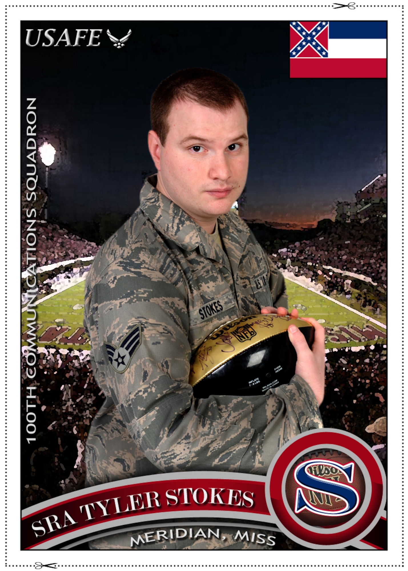 Senior Airman Tyler Stokes, 100th Communications Squadron, describes how he believes standing as one, the Air Force is strong, and relays his excitement for the upcoming Olympic Games. Stokes is an 100th CS communications security accountant and hails from Meridian, Miss. Here’s what he had to say about the Games: “The fact that the Olympic Games have their roots in Ancient Greece is what gives me the most pride. I have an interest in history of all kinds, and the fact that America (one of the youngest nations relative to the history of the world) is participating in one of the world’s longest, oldest, and most prestigious competitions with athletes from all over the world is pretty awe inspiring.” (U.S. Air Force photo illustration/Tony Dineen)