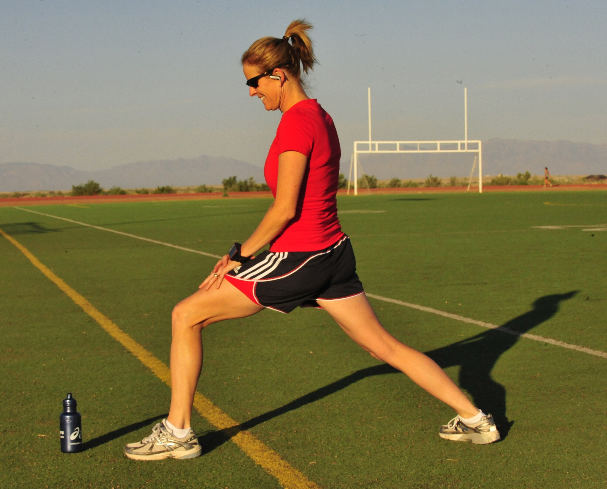Senior Master Sgt. Erin Buchanan, 44th Operations Support Squadron Aircrew Flight Equipment superintendent, runs 2.5 to 8 miles every day in preparation for the 16th Annual Air Force Marathon. Buchanan recently completed a half marathon at Holloman Air Force Base, N.M., with the fastest military female time 2:04:51 and received an invitation to the Air Force Marathon at Wright-Patterson Air Force Base, Ohio, scheduled for September 15. (U.S. Air Force photo/SrA Martha Whipple)