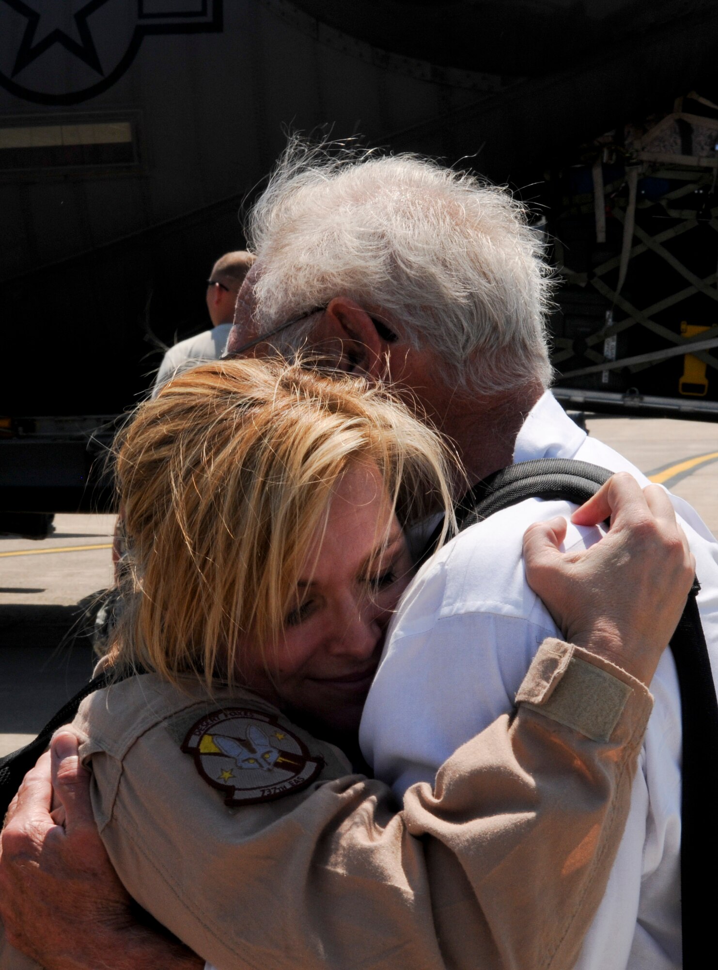 The last Minnesota Air National Guard C-130 “Hercules” from the current deployment arrived on July 16, 2012, bringing home about thirty Airmen from deployment to Southwest Asia to the St. Paul Air National Guard base, greeted by enthusiastic family and friends. Three C-130 flights, each with about thirty Airmen aboard, redeployed back to the 133rd Airlift Wing in July. USAF official photo by Tech. Sgt. Erik Gudmundson