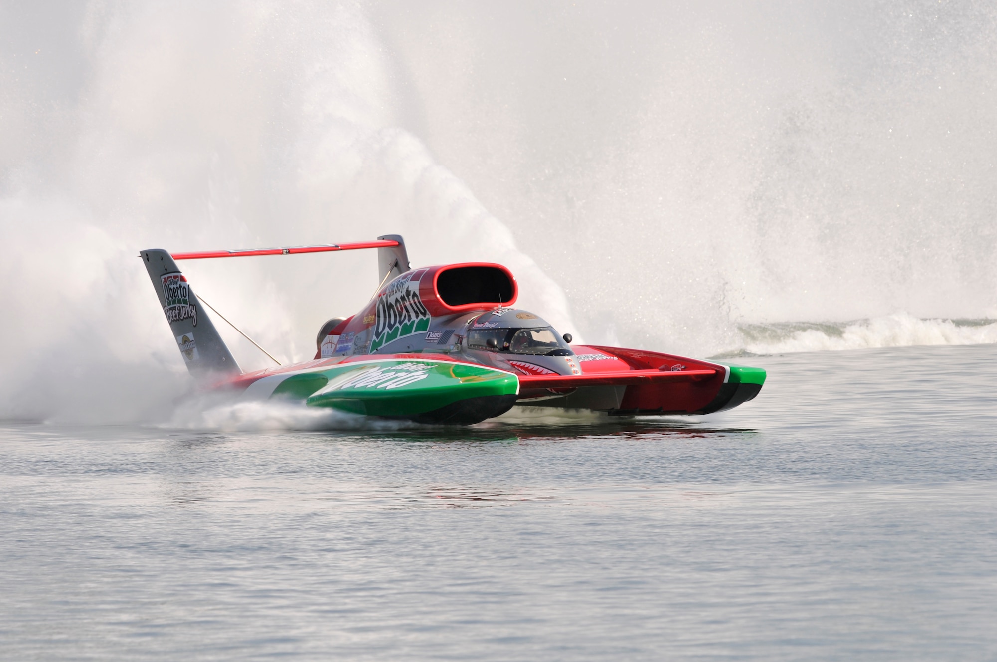 U-6 Oh Boy! Oberto qualifies at the 2012 Lucas Oil Indiana Governor’s Cup, 62nd Annual Madison Regatta, July 6, 2012. Steve David, driver, has been behind the wheel for Oh Boy! Oberto/Miss Madison since 2001. H1 Unlimited is partner with the Air National Guard Hydroplane Series. (National Guard photo by Master Sgt. Kurt Skoglund/Released)