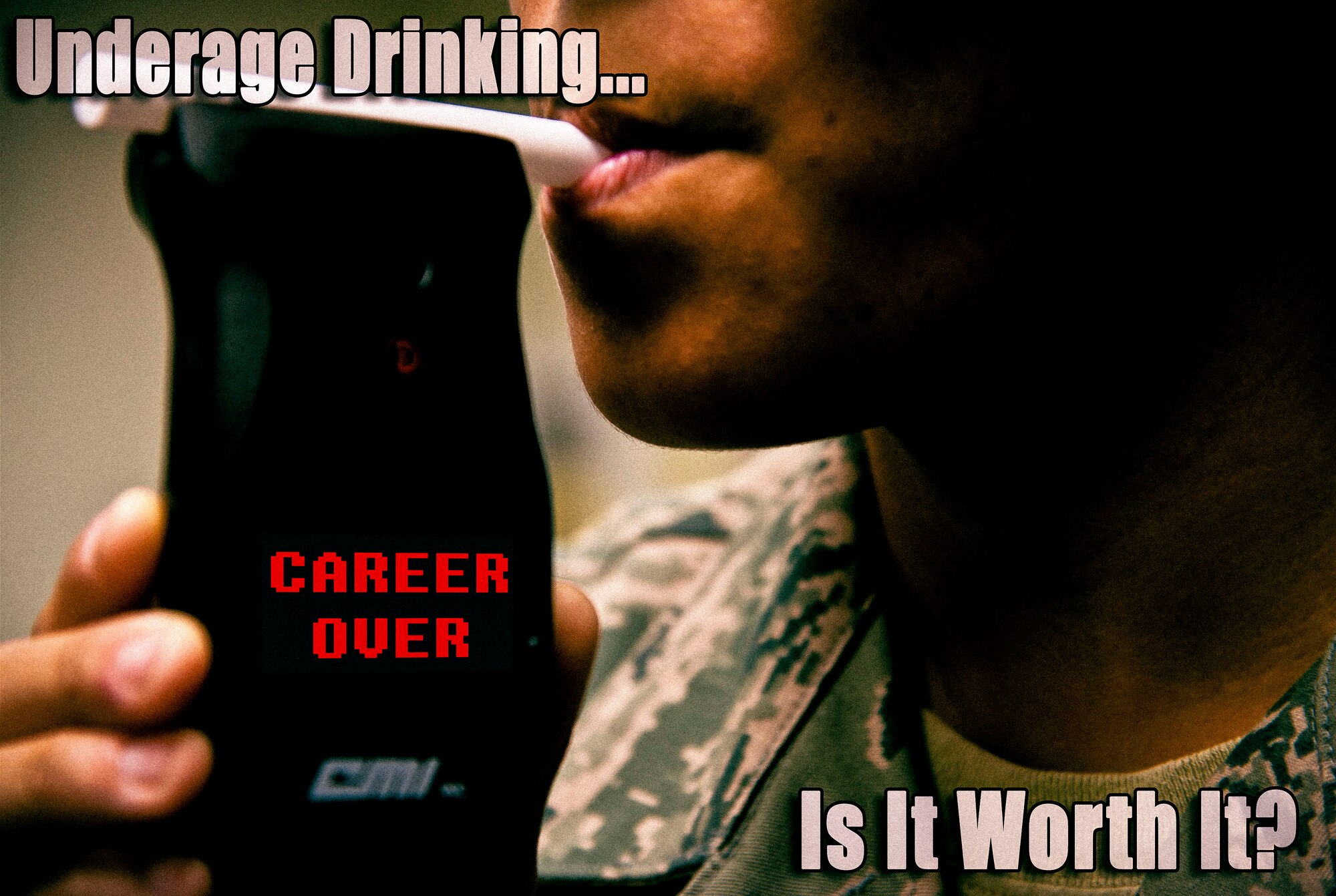 GOODFELLOW AIR FORCE BASE, Texas-- Heavy drinking reduces mission readiness and productivity. Drinking also impairs judgment and is associated with law violations such as sexual assault and driving under the influence. In accordance with the Uniform Code of Military Justice, underage Airmen could face strict sanctions and discharge if involved with alcohol misconduct during technical training. (U.S. Air Force Illustration/Airman 1st Class Michael Smith)