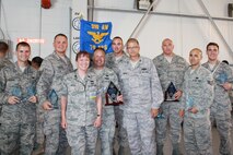 DOBBINS AIR FORCE BASE, Ga. – The 76th Aerial Port Squadron, 910th Airlift Wing, participated in the Air Force Reserve Command 2012 Port Dawg Challenge at Dobbins Air Force Base, June 21, 2012. The 76th APS placed third overall and took first place in both the K-Loader Driving and Loading Course and Pallet Build Up events. (U.S. Air Force photo/Master Sgt. Kevin Massie)