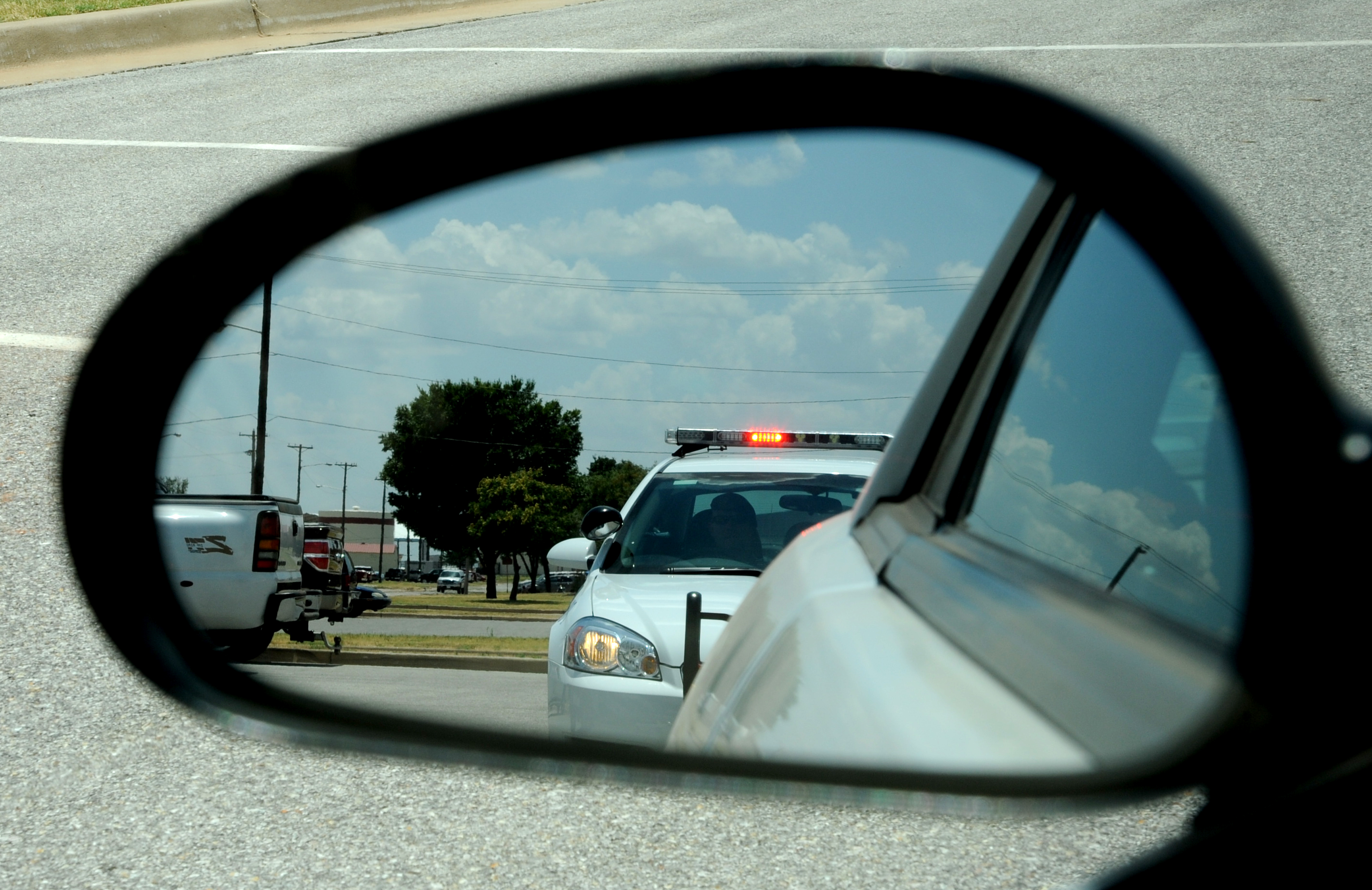 Cop Car In Mirror