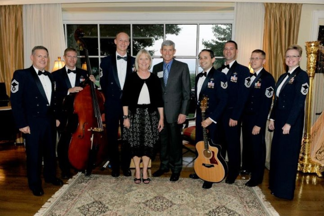 Suzie Schwartz, wife of Gen Norton Schwartz, Chief of Staff of the Air Force said, "The Air Force Band's 'Singing Sergeants' group entertained the new attachés with another world-class performance." 