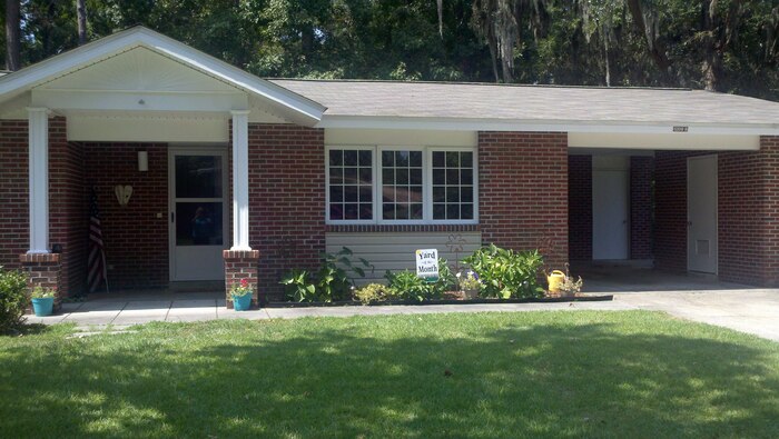 Forest City Communities recently announced their July Yard of the Month winners at Joint Base Charleston – Air Base. This yard belongs to Airman 1st Class Elliott LeSueur from the 437th Maintenance Squadron. Yard of the Month winners receive a gift card for a local home improvement store. (Courtesy photo)