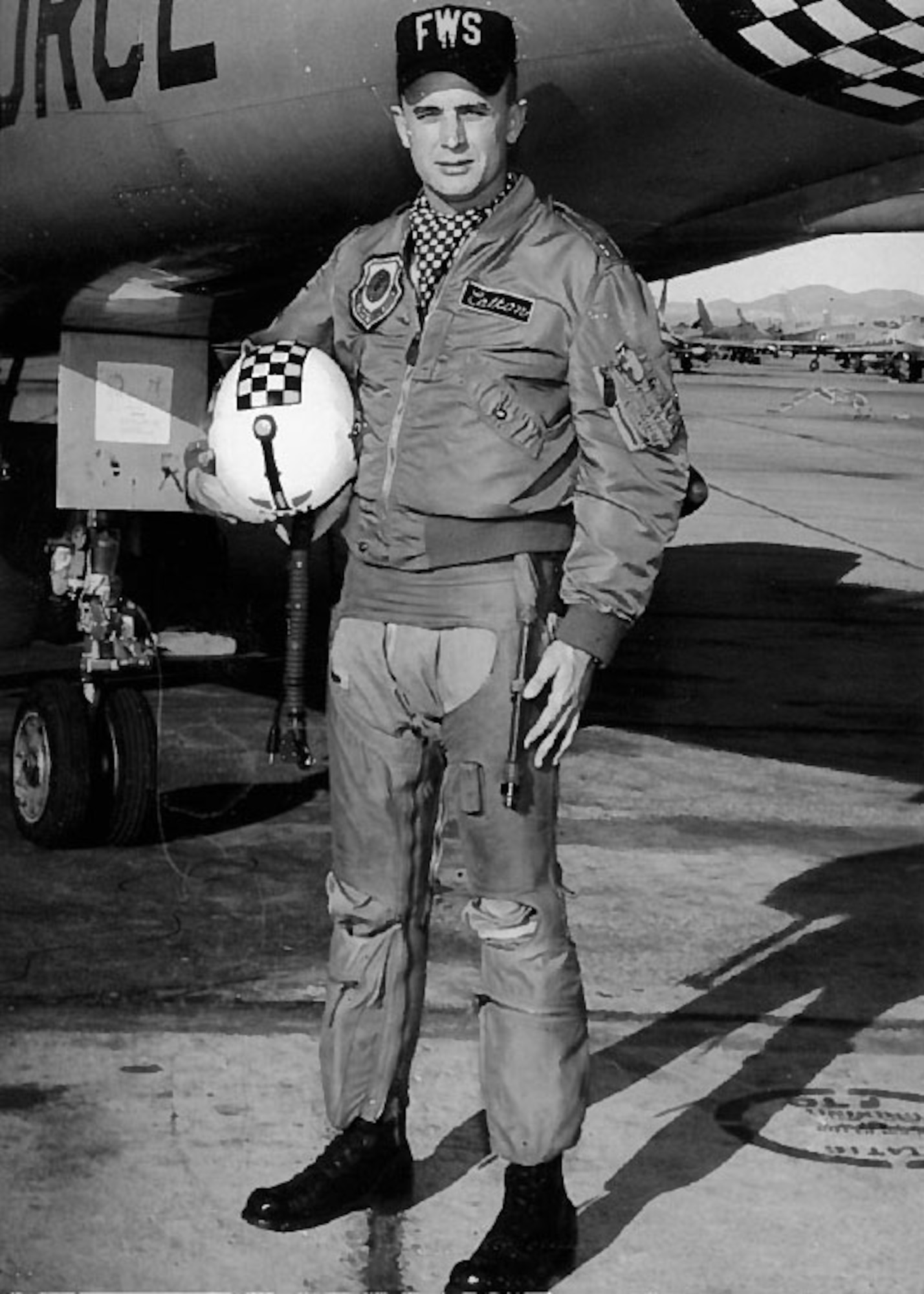 Retired Col. Ronald E. Catton, poses for a photo in front of his airframe. Catton recently visited Nellis Air Force Base Weapons School to share his knowledge and experiences with current students. (Courtesy photo)

