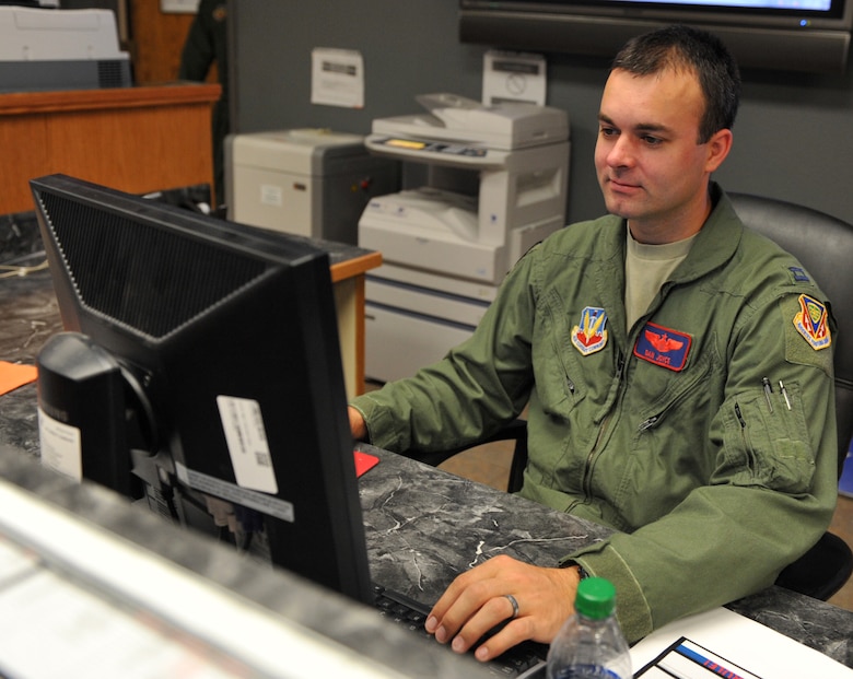 U.S. Air Force Capt. Dan Joyce serves as a 389th Fighter Squadron director of staff and was selected as the squadron’s Warrior of the Week.  (U.S. Air Force photo/Airman 1st Class Heather Hayward)