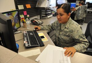 U.S. Air Force Senior Airman Selena Rodriguez serves as a 366th Medical Support Squadron medical readiness technician and was selected as the squadron’s Warrior of the Week.  (U.S. Air Force photo/Airman 1st Class Heather Hayward)
