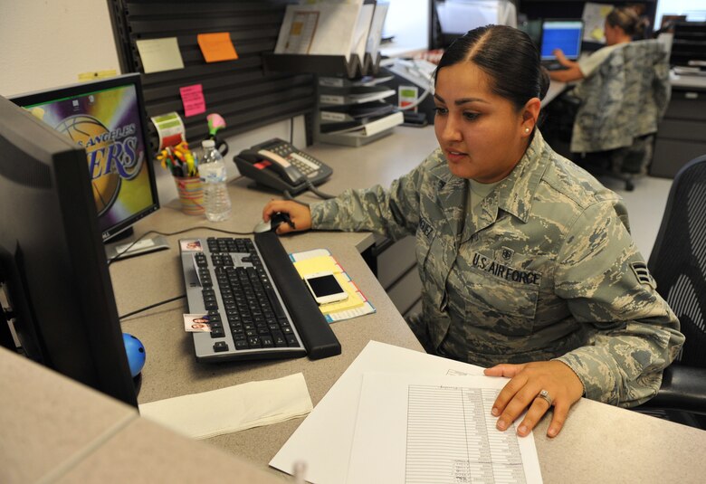 U.S. Air Force Senior Airman Selena Rodriguez serves as a 366th Medical Support Squadron medical readiness technician and was selected as the squadron’s Warrior of the Week.  (U.S. Air Force photo/Airman 1st Class Heather Hayward)