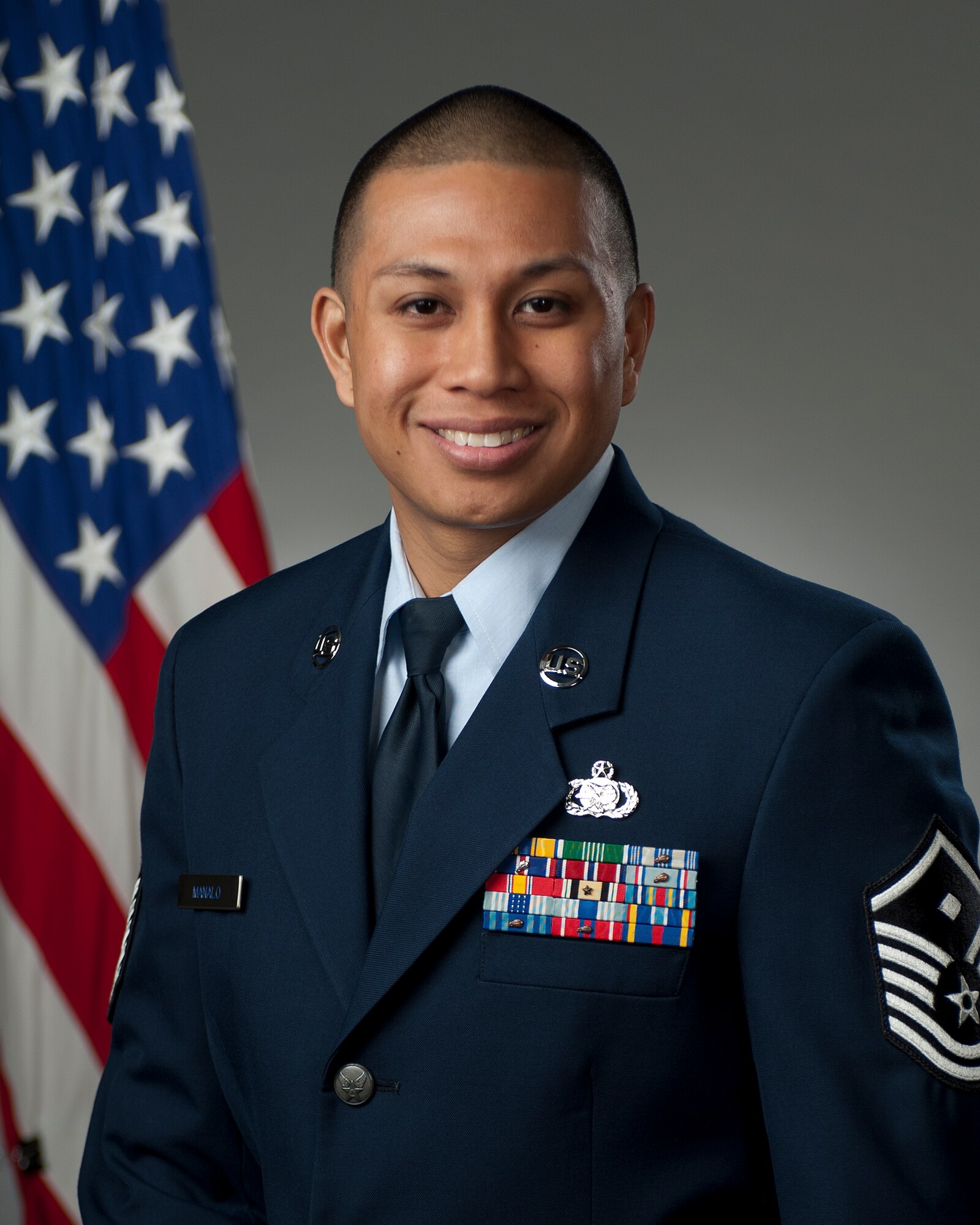 Master Sgt. Michael Manalo, 571st Contingency Response Group first sergeant (U.S. Air Force photo)