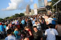 HOUSTON — An estimated 100,000 people participated in Houston’s Freedom Over Texas, one of the nation’s largest land-based fireworks celebrations, for Independence Day. Maj. Gen. Walter Davis, deputy commanding general, U.S. Army North, and a color guard of service members from the Houston area kicked off the event. Country music stars Billy Currington and Sara Evans headlined the celebration. (U.S. Army photo by Staff Sgt. Keith Anderson, Army North PAO)