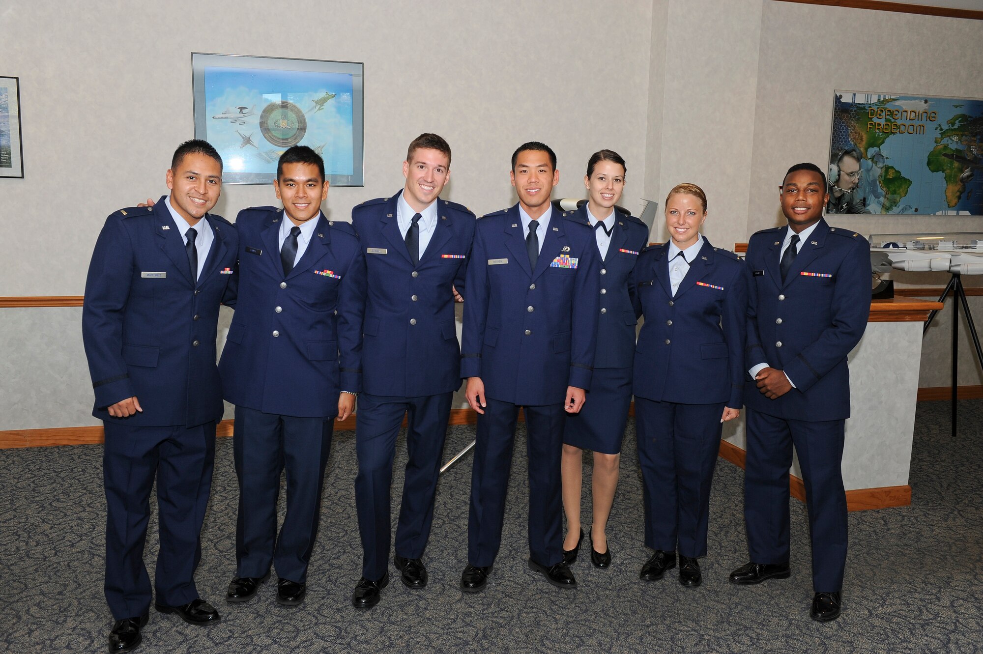 Seven Team Tyndall Airmen graduated from Undergraduate Air Battle Manager training program in a ceremony July 18. (U.S. Air Force photo by Chris Cokeing)
