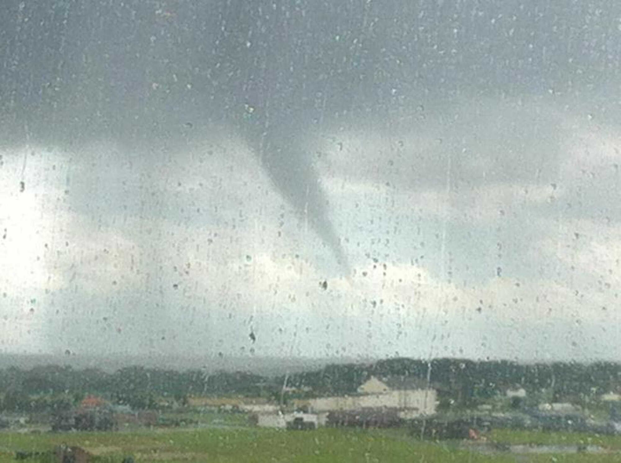 RAF MILDENHALL, England -- A funnel cloud forms near RAF Mildenhall July 17, 2012. While it never touched down and became a tornado, the cloud triggered tornado warnings for both RAF Mildenhall and RAF Lakenheath. (Courtesy photo)