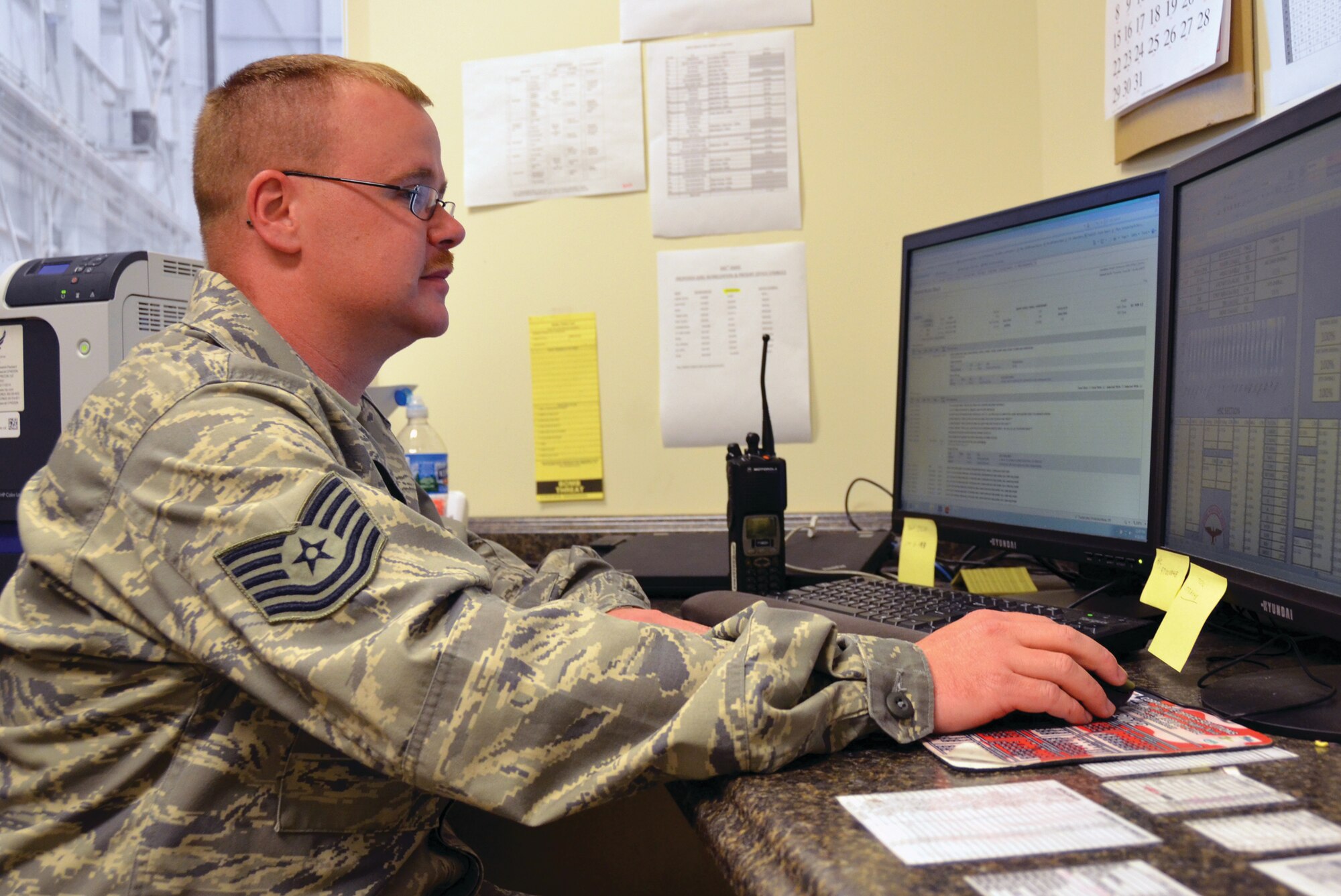 WRIGHT-PATTERSON AIR FORCE BASE, Ohio - Tech. Sgt. Scott Spielman, 445th Maintenance Squadron C-17 aircraft maintenance craftsman, is the wing's July Spotlight performer. (U.S. Air Force photo/Staff Sgt. Amanda Duncan)
