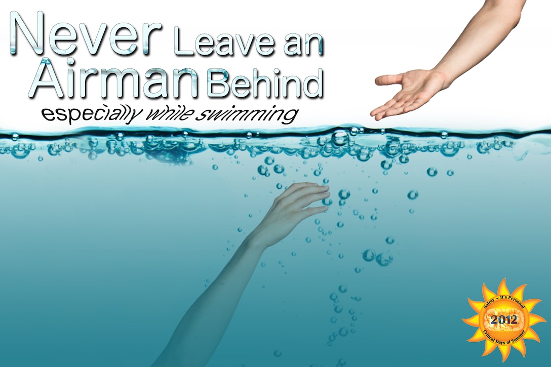 Swimming is one of the most popular summer activities. According to the International Life Saving Federation website, more than 1 million people die each year from drowning. During the Critical Days of Summer, stay safe and always swim with a companion to reduce your risk of drowning or sustaining an injury. (U.S. Air Force illustration by Staff Sgt. Jamal D. Sutter/Released)