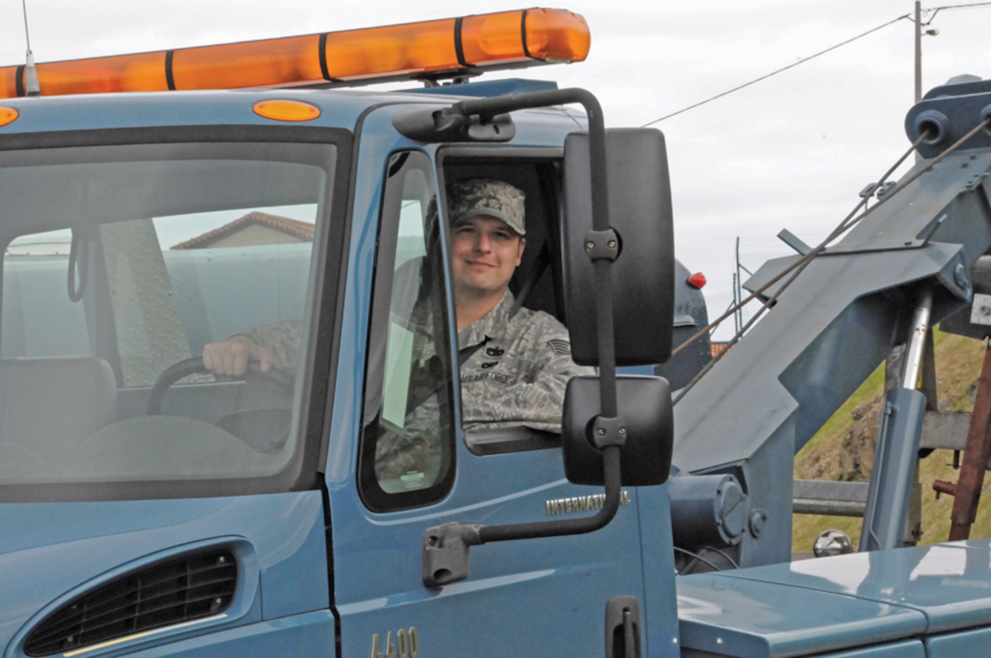 Tech. Sgt. Christopher Walters, 439th Logistics Readiness Squadron, deployed to Lajes with his Reserve unit to work and train with their 65th LRS active duty counterparts for two weeks. (U.S. Air Force photo by Staff Sgt. Angelique Smythe)