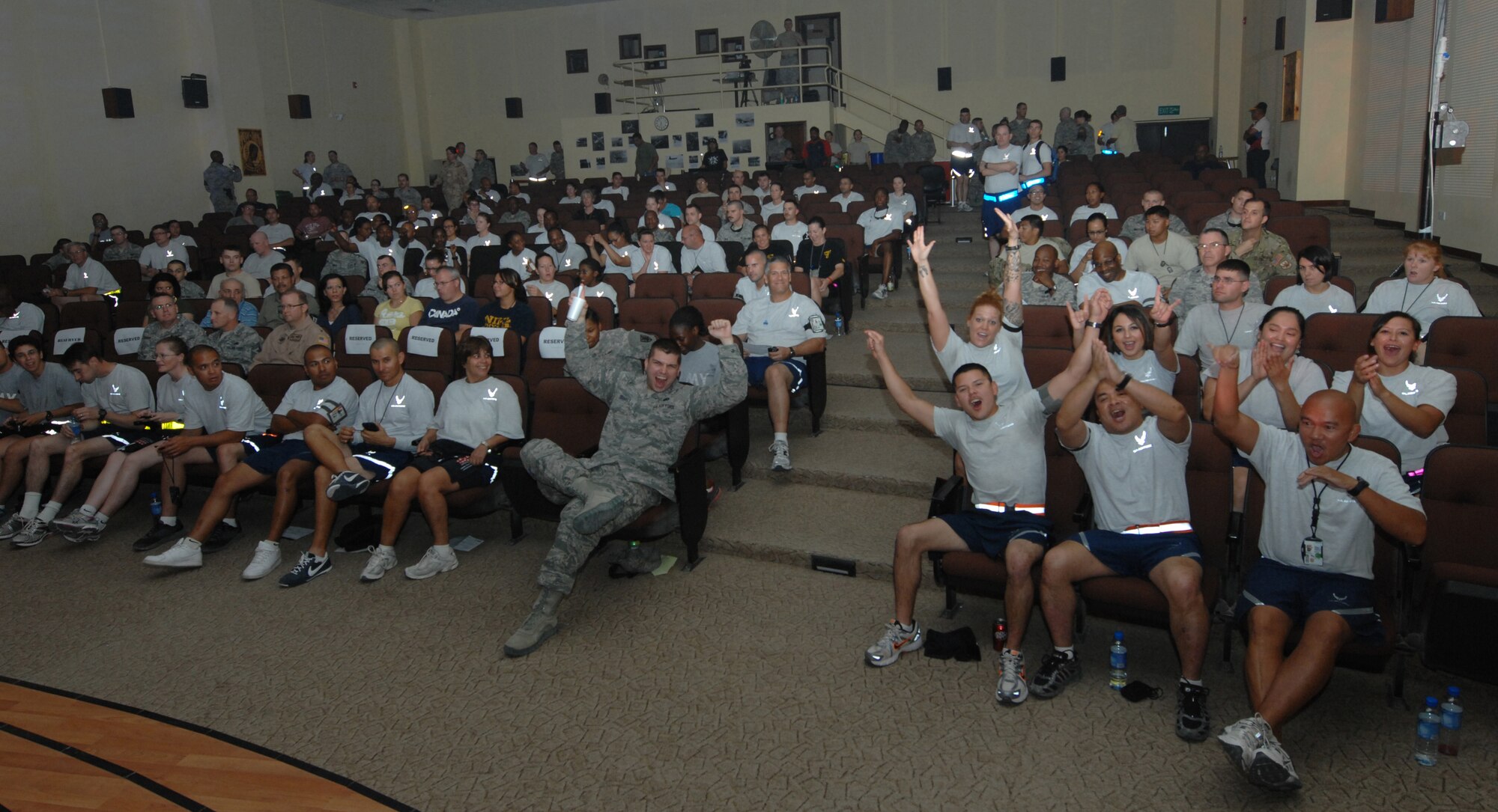 SOUTHWEST ASIA – Service members filled the Rock Theater to watch The Idols World Tour here July 15. The concert presented a chance to see six of the former reality television contestants perform. The concert is part of the Armed Forces Entertainment European/Mediterranean Tour. (U.S. Air Force photo/Staff Sgt. Alexandra M. Boutte)