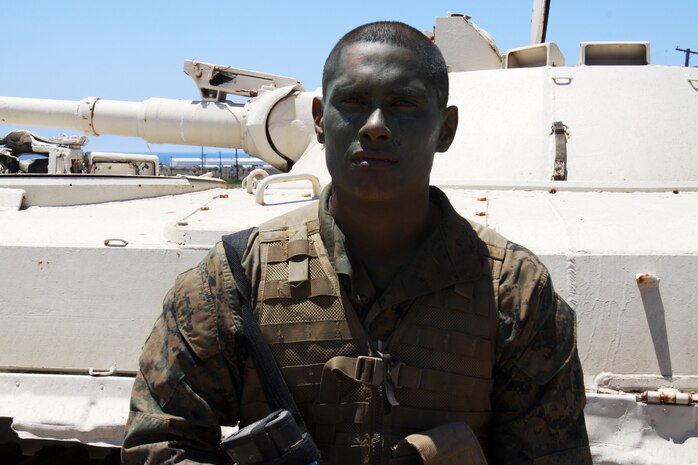 Pfc. Manuel Lomeli, Platoon 3234, Company K, 3rd Recruit Training Battalion, decided to enlist in the Marine Corps to make his family proud as well as set a good example for his younger brother and sister. Lomeli is expected to graduate from recruit training July 27 aboard Marine Corps Recruit Depot San Diego.