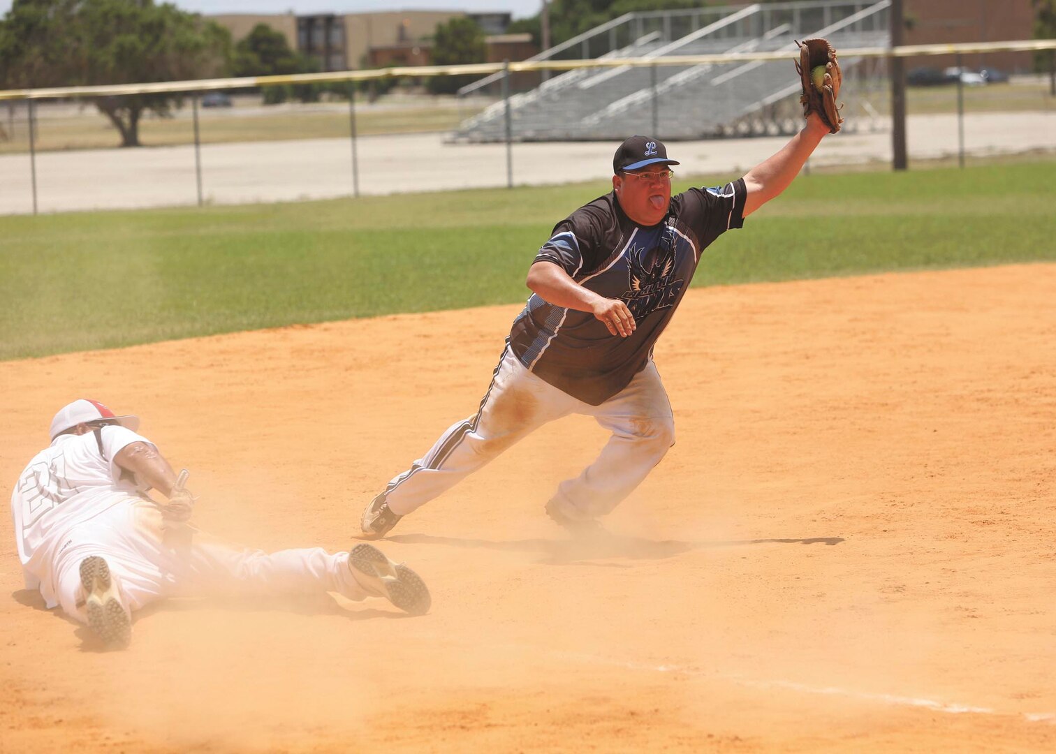 802nd Force Support Squadron shortstop Brett Cannon said the team needs to have more good games than bad to repeat as Joint Base San Antonio softball champions. (U.S. Air Force photo/Robbin Cresswell)

