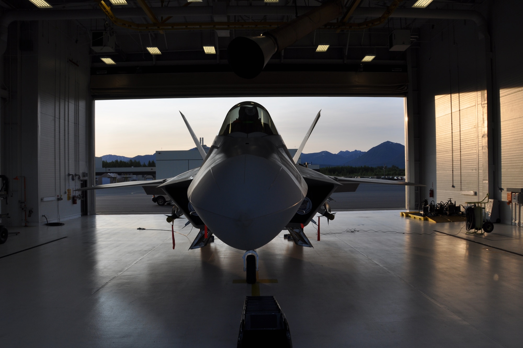 An F-22 assigned to the 3rd Wing prior to taking off to participate in a Turkey Shoot here July 19. Pilots from the 302nd, 90th and 525th Fighter Squadrons flew the F-22 during a three day competition testing their ability to perform in real world combat situations. (U.S. Air Force Photo/Tech. Sgt. Dana Rosso) 