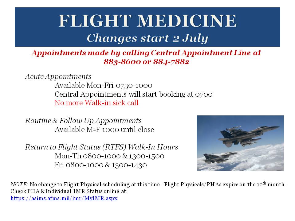 Flight medicine changes hours > Hurlburt Field > Article Display